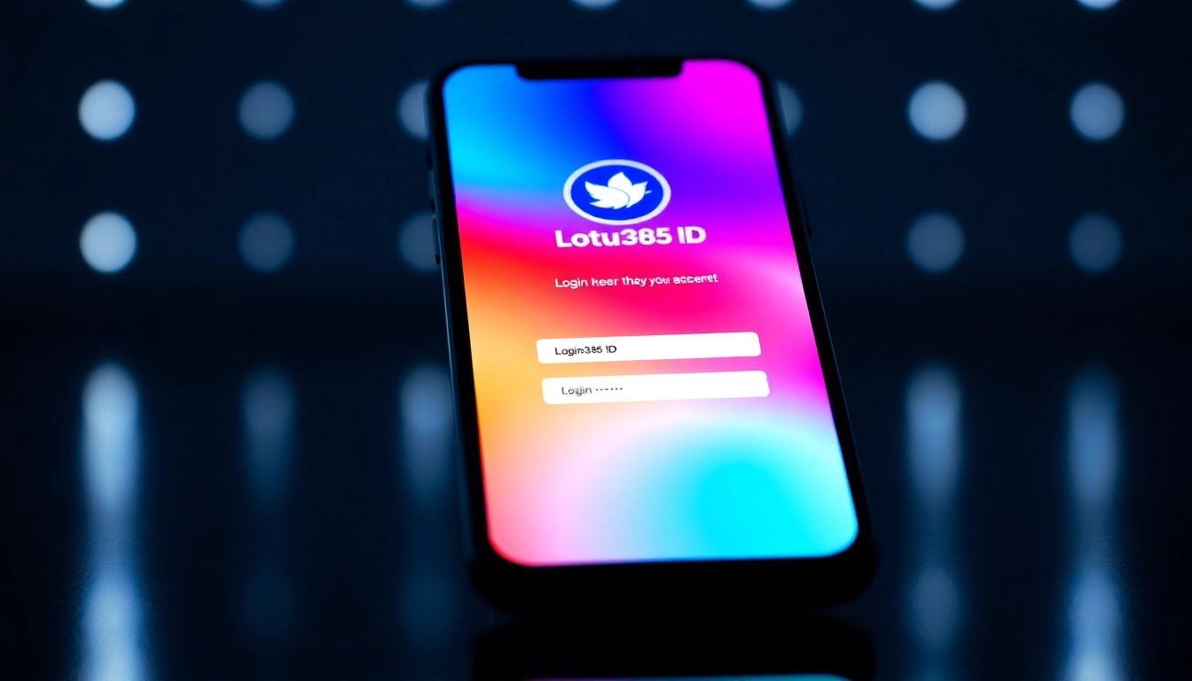 Secure Lotus365 ID login screen on a smartphone with vibrant interface and trustworthy design for easy online betting access