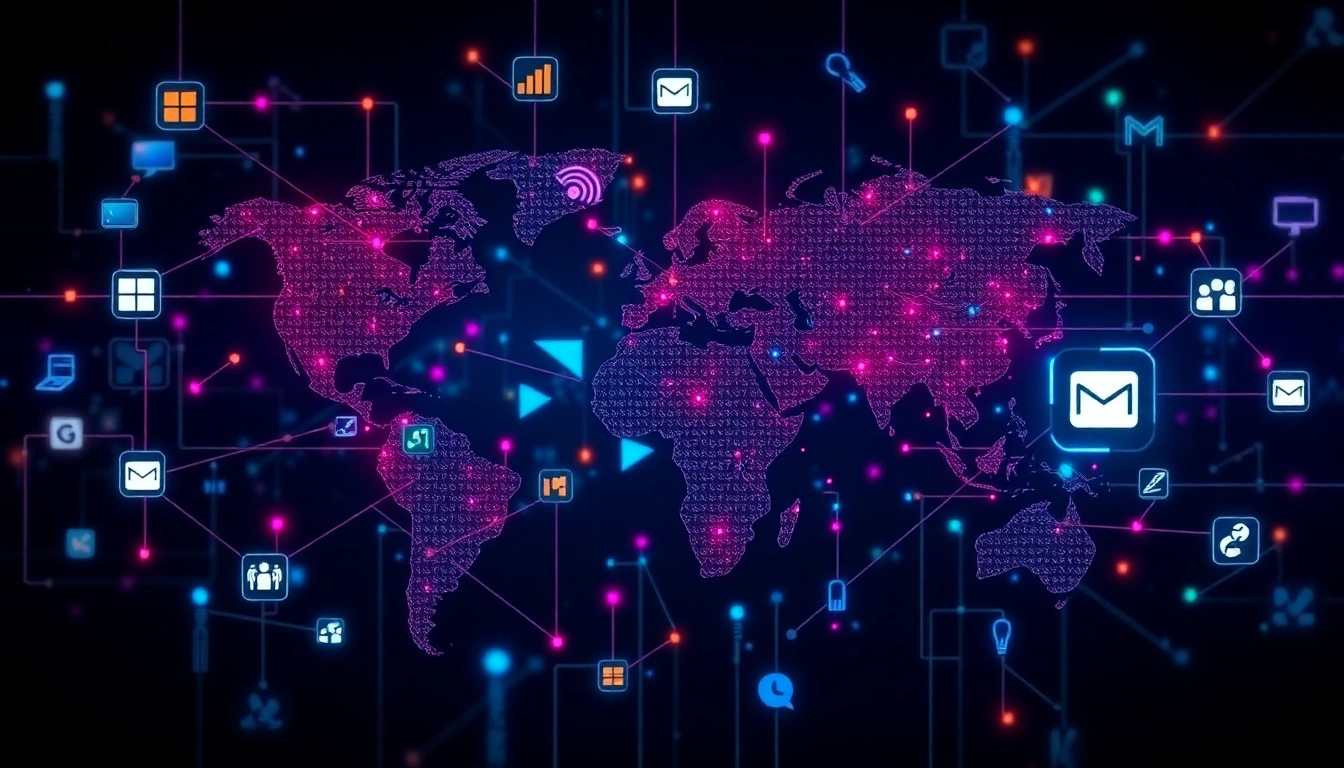 Liên minh quốc tế KJC connected global digital network representing innovation, collaboration, and entertainment growth, emphasizing trust and technological advancement for screen readers.