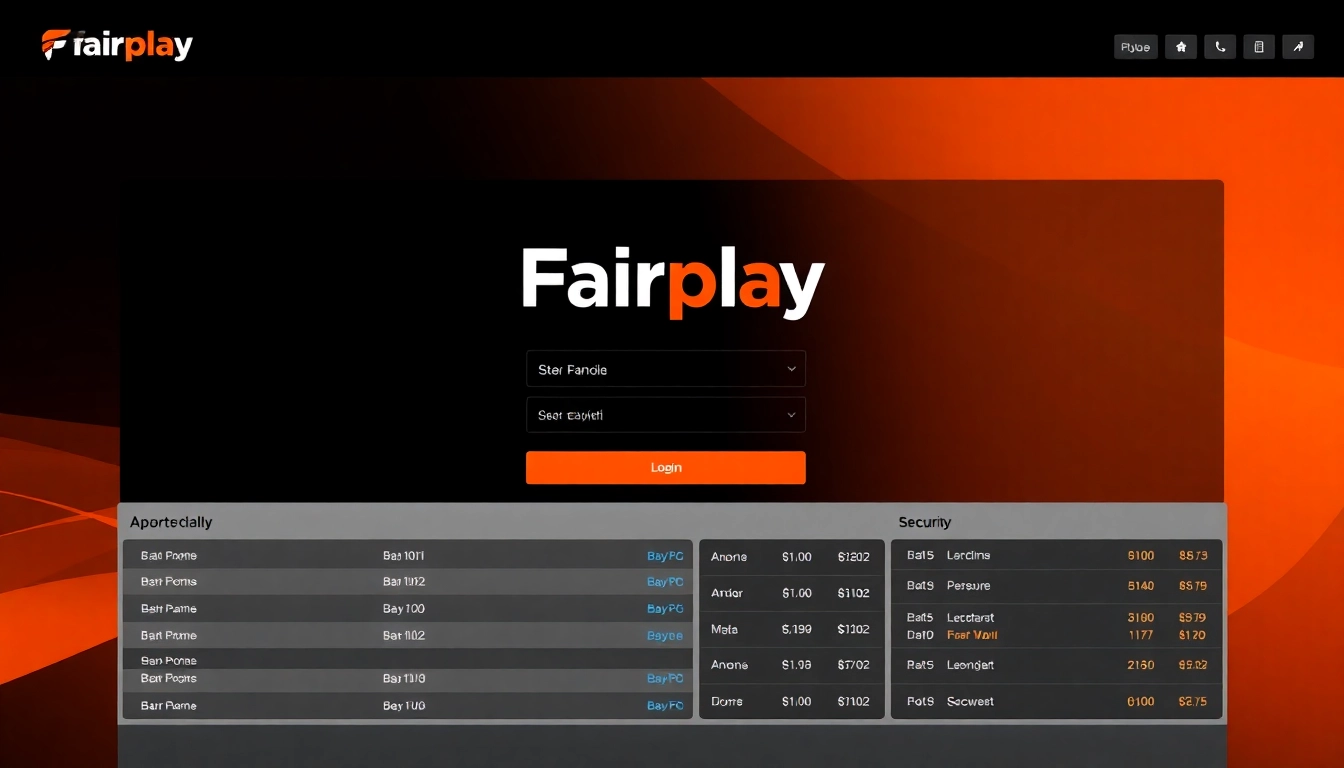 Fairplay login page with vibrant orange and black color scheme, showcasing easy sign-in process in India’s top sports betting platform for accessibility and security.
