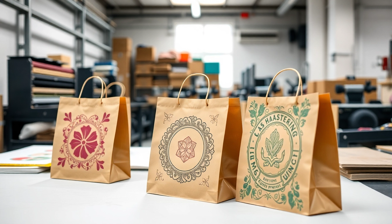 High-quality torba papierowa with printed branding, showcasing eco-friendly materials and
